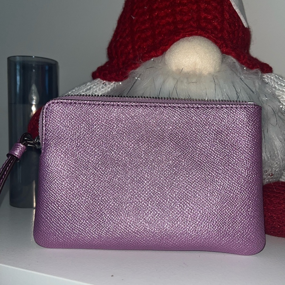 Coach Metallic Light Purple Wristlet - Picture 5 of 5